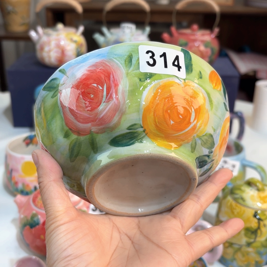 景德镇手绘高温釉下彩陶瓷茶具