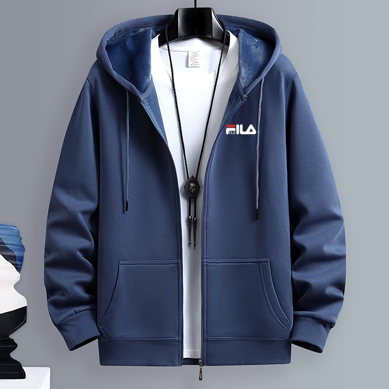 斐家【奥莱清仓】新款开衫卫衣男秋冬连帽加绒加厚百搭男女同款上衣