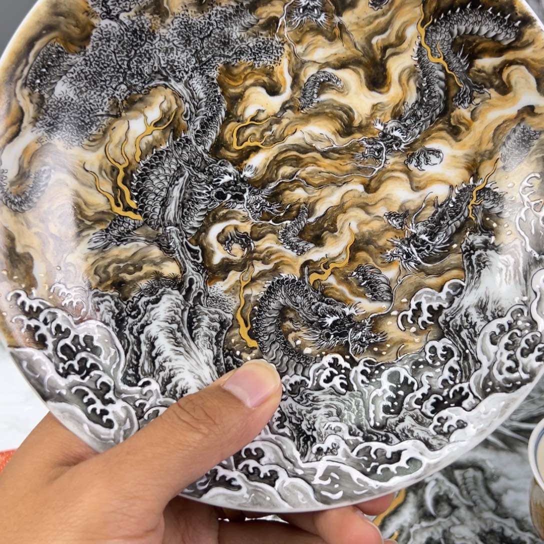 禧***手景德镇手工手绘陶瓷