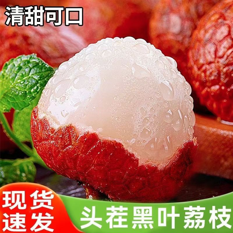 福建黑叶荔枝当天采摘当天发新鲜采摘皮薄肉厚汁水足荔枝同城送