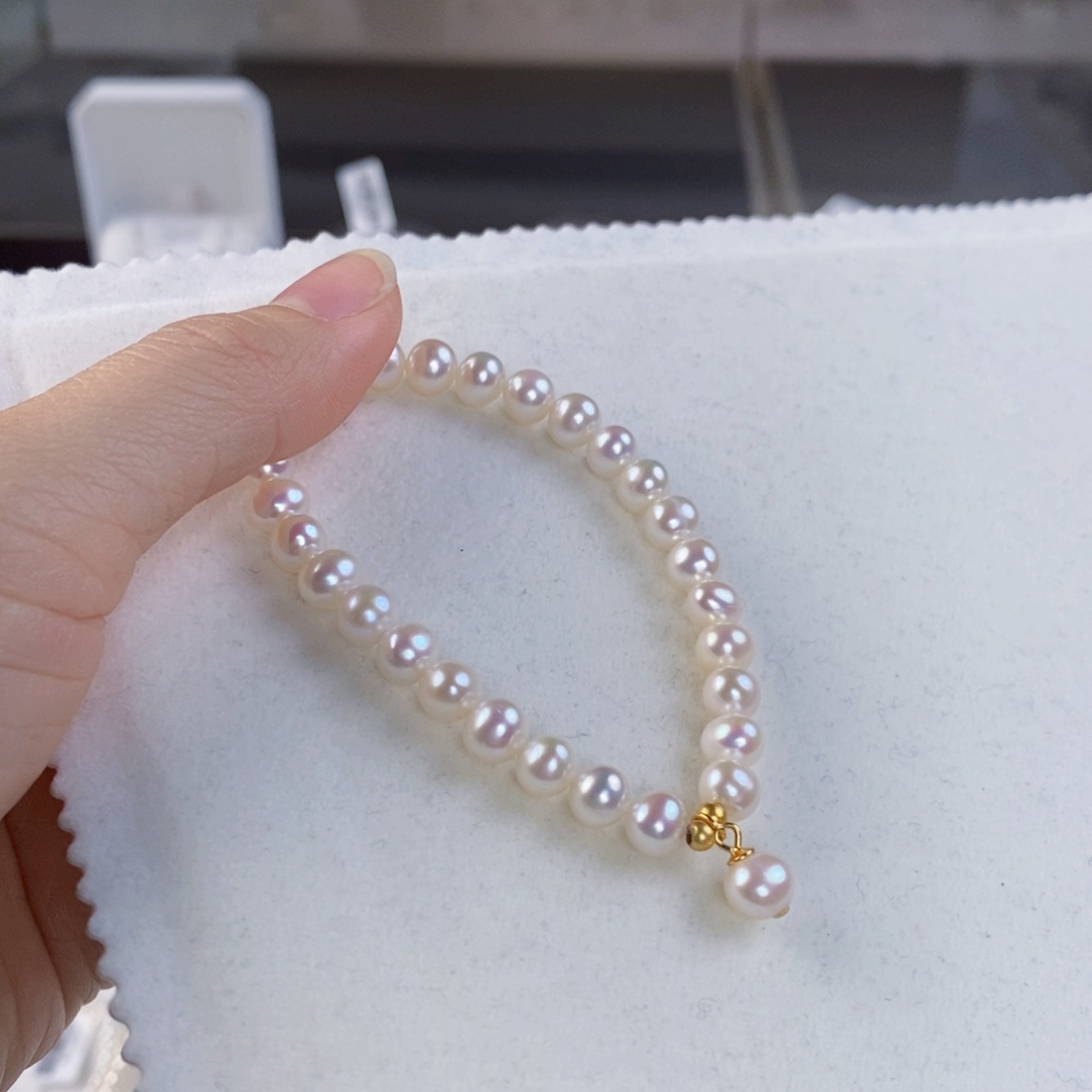 淡水珍珠手绳银S925镶嵌
