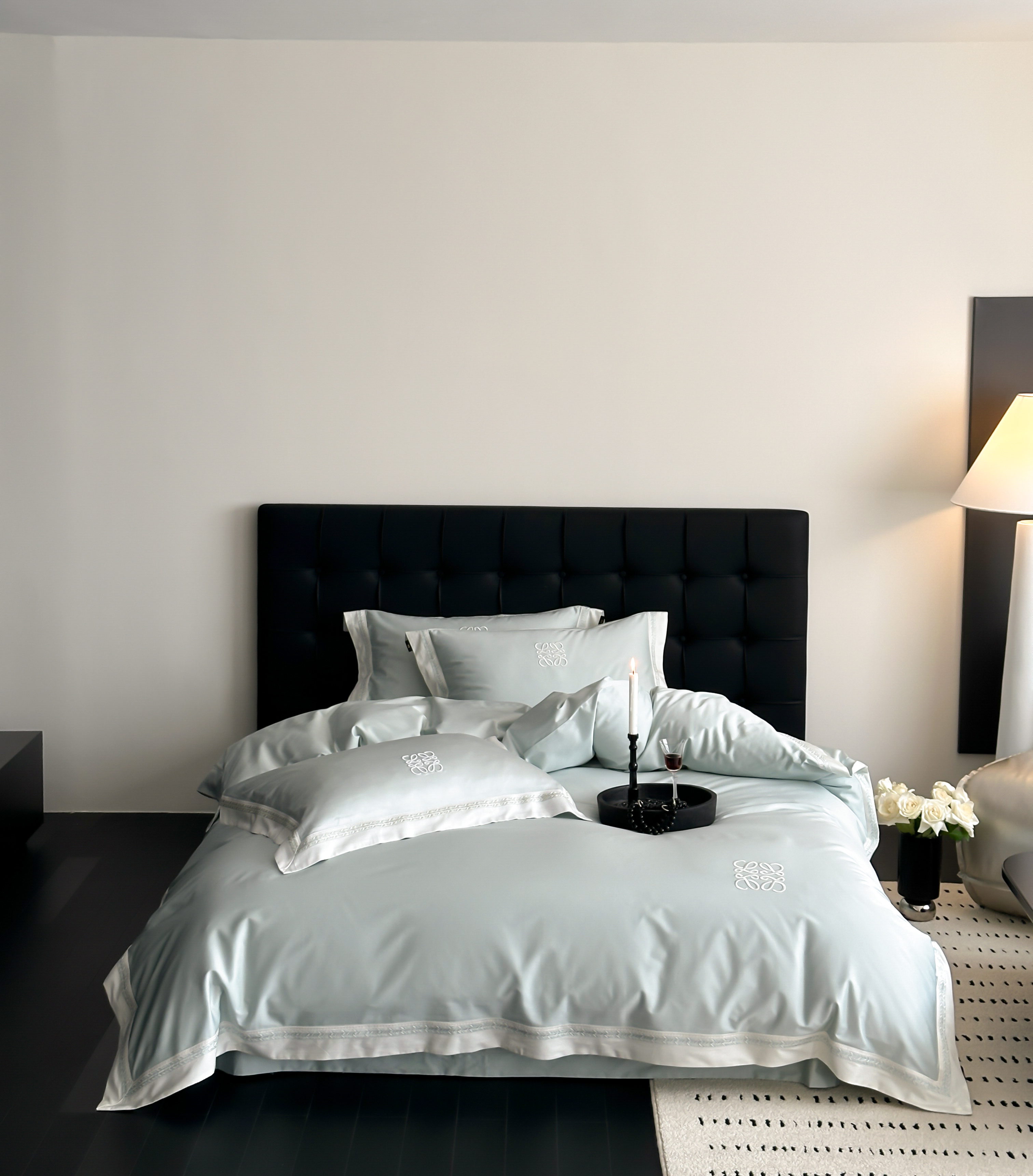 缙铂【维纳斯】四季款高档轻奢超细旦全棉简约纯色四件套床上用品