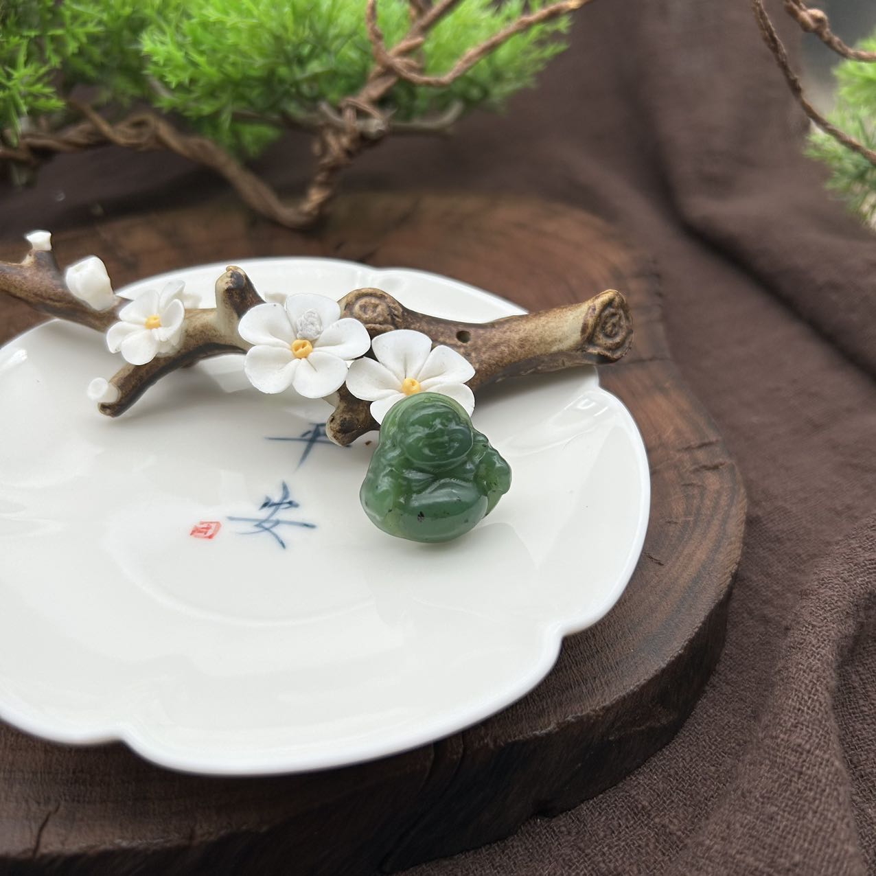 和田玉碧玉佛公1080072多样性发其一