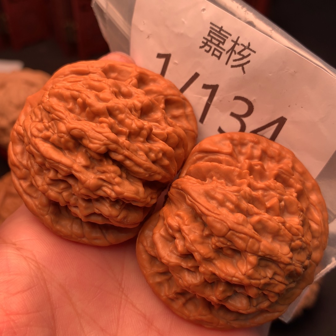 文玩核桃把件46尺寸麦穗虎头
