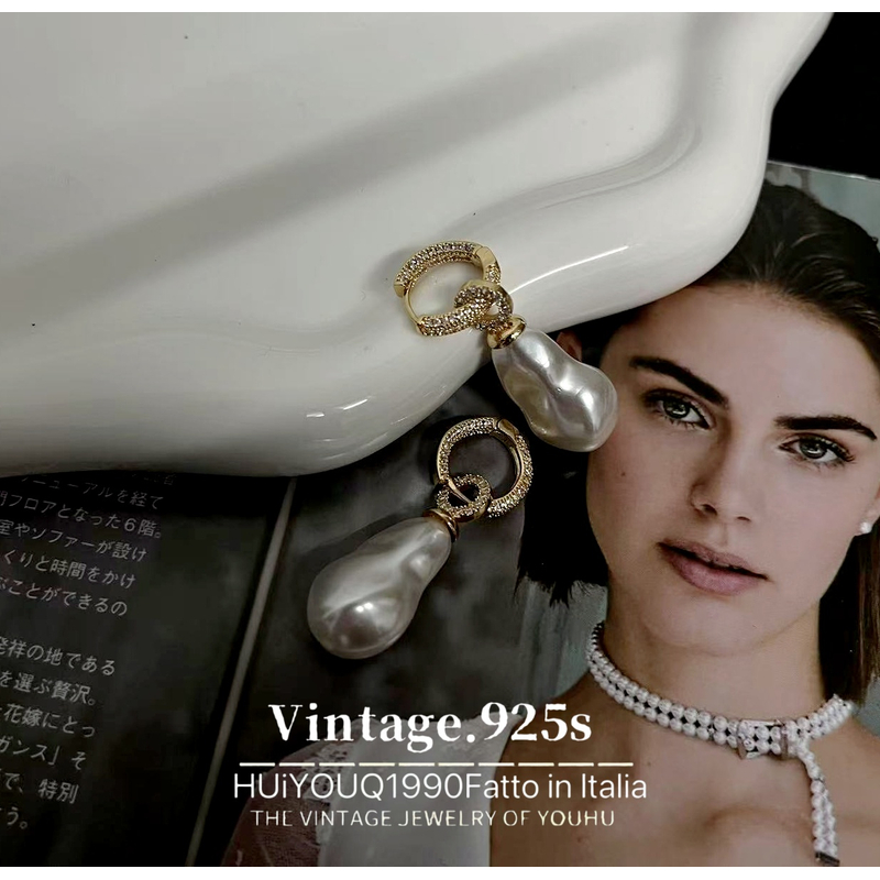 1027法式温柔巴某克吊坠耳环