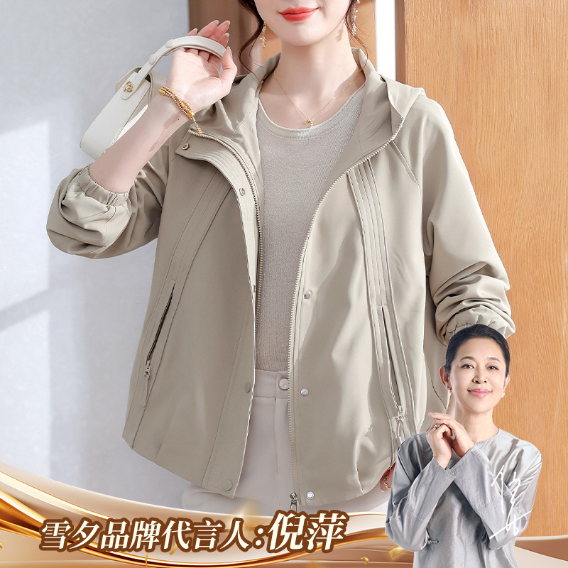 妈妈春夏装休闲风衣外套2025新款中老年女春季减龄宽松大码上衣服