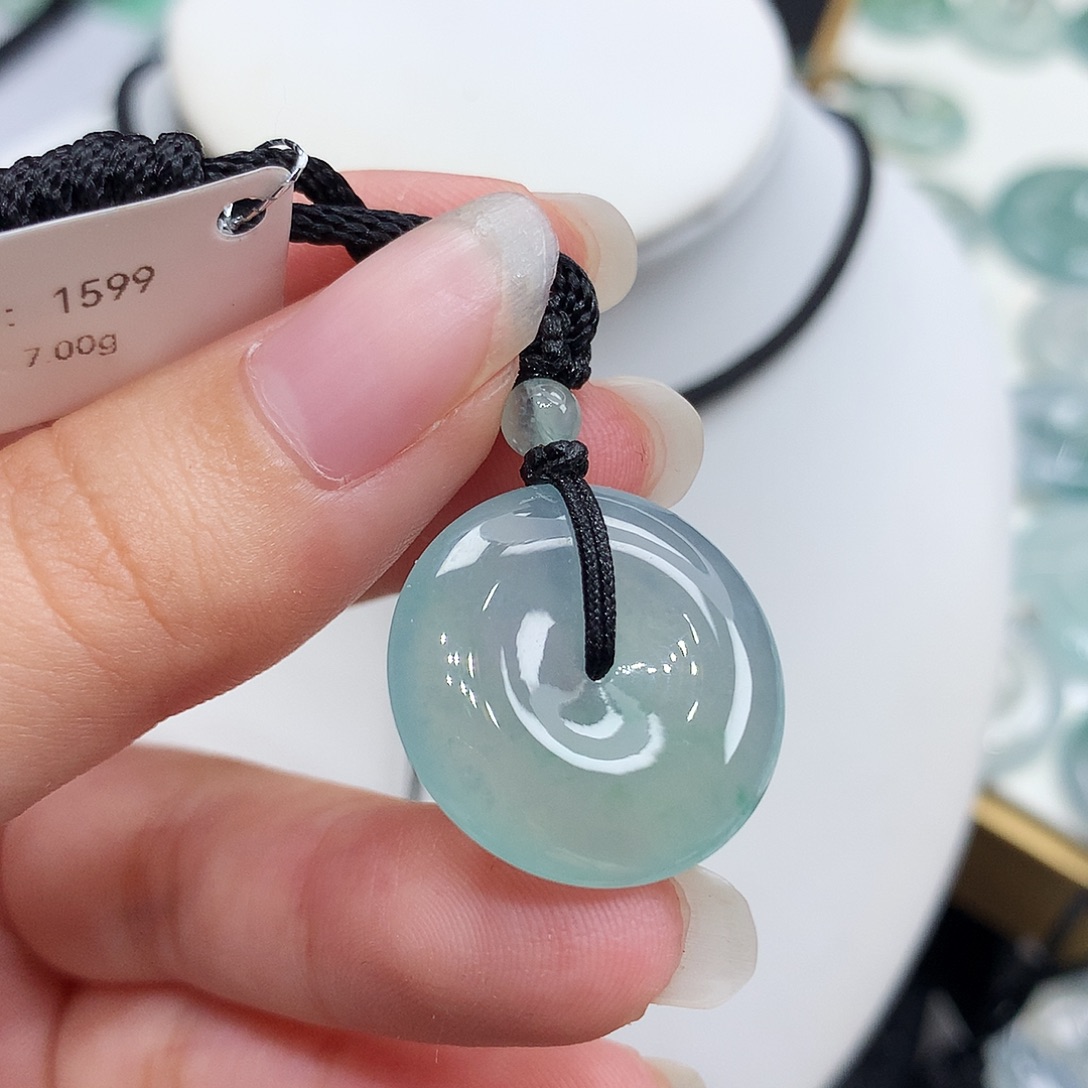 翡翠未镶嵌胸饰翡翠13，21.7/5