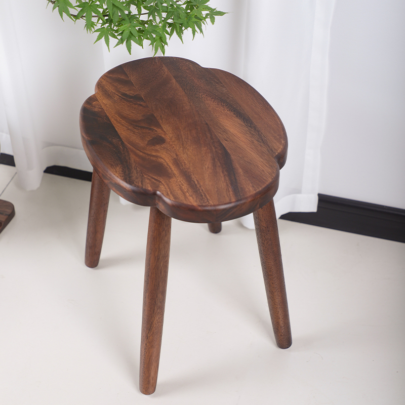 胡桃木云朵凳子 ( 拍一发二 ) 40*30*41 （HPH04）