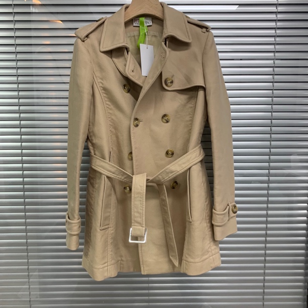 99新 Valentino/华伦天奴 拼接款风衣外套/40码/C00854