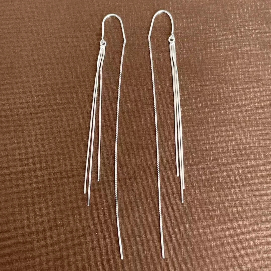 足银耳饰 2404070099 ZJ 足银穗穗耳线 （多样性发其一）