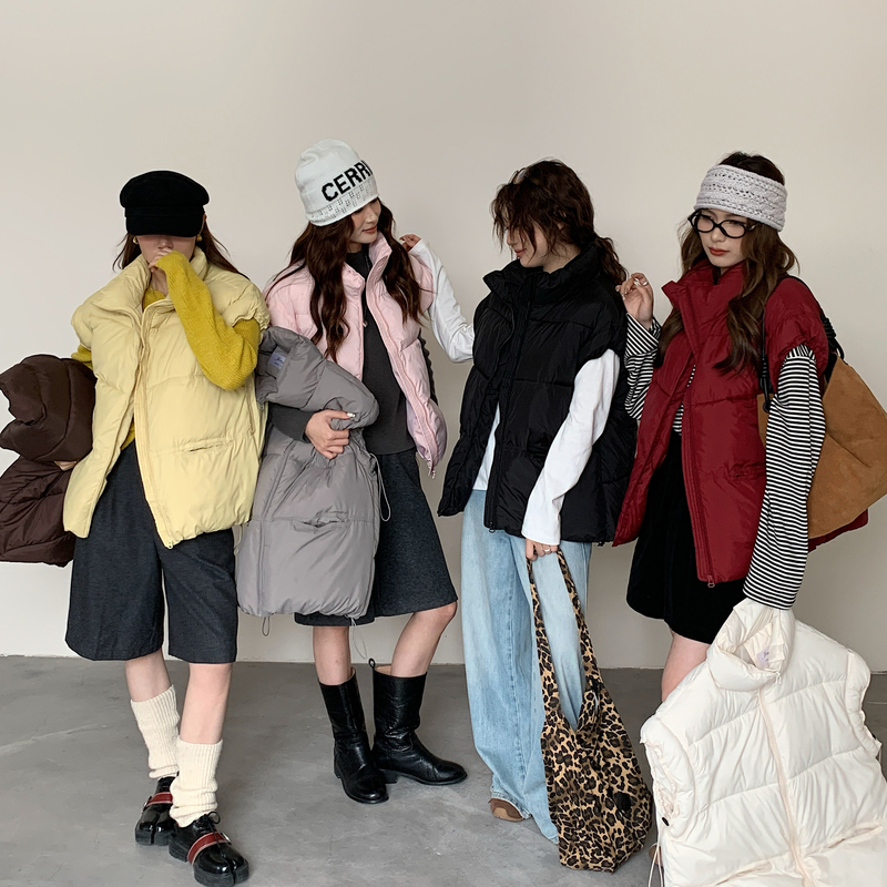 女四季通用短款马夹时尚休闲风秋季马甲洋气街头冬季加厚保暖秋冬