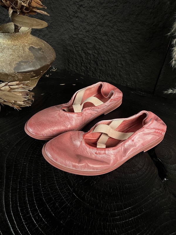 CHEN C手工女鞋（34-40码）手工复古擦色水洗马皮做旧小单鞋