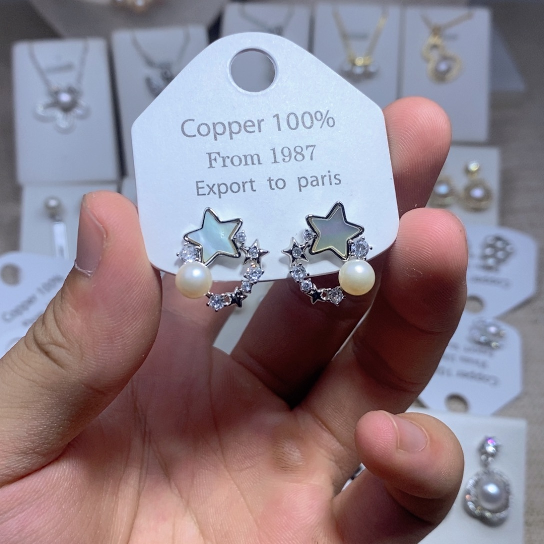 未镶嵌淡水珍珠耳饰