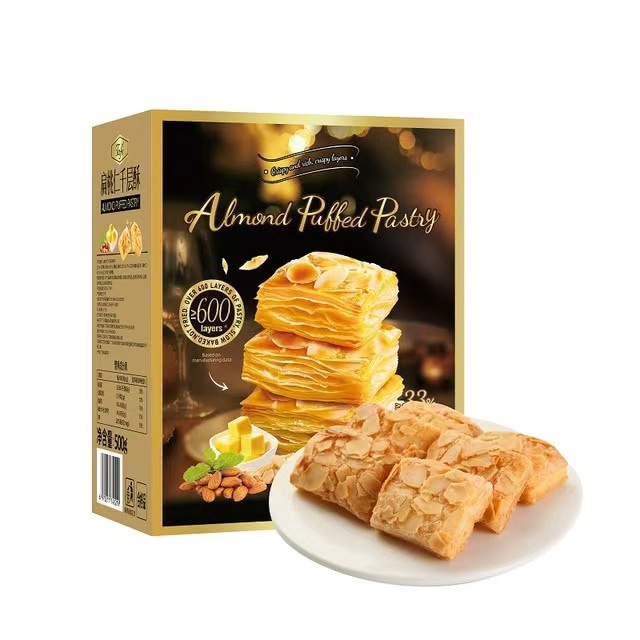 Tafe扁桃仁千层酥饼干非油炸烘烤糕点小零食闺女