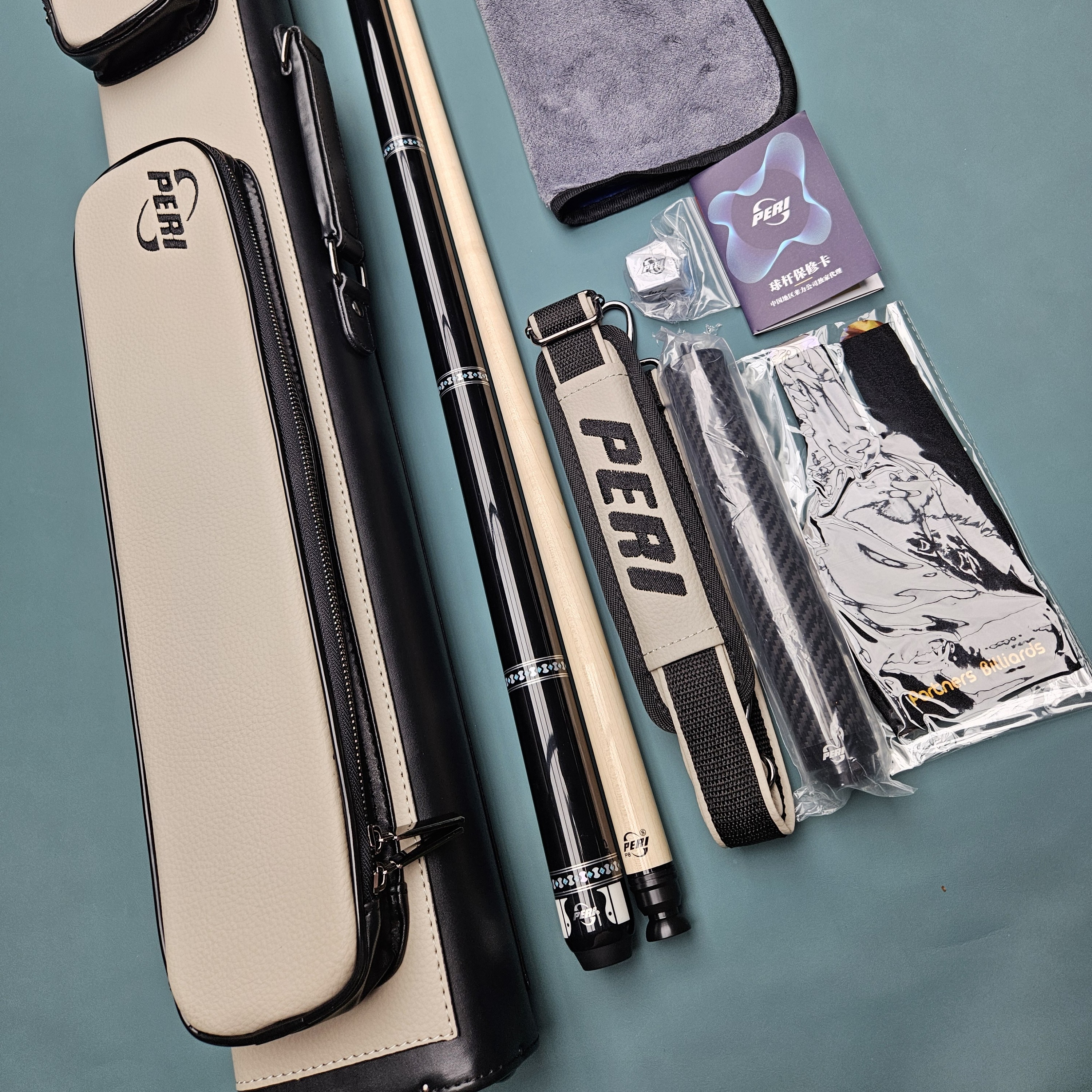 皮尔力大头杆鲲鹏光把台球杆适合八球职业使用，中八大头杆，分体