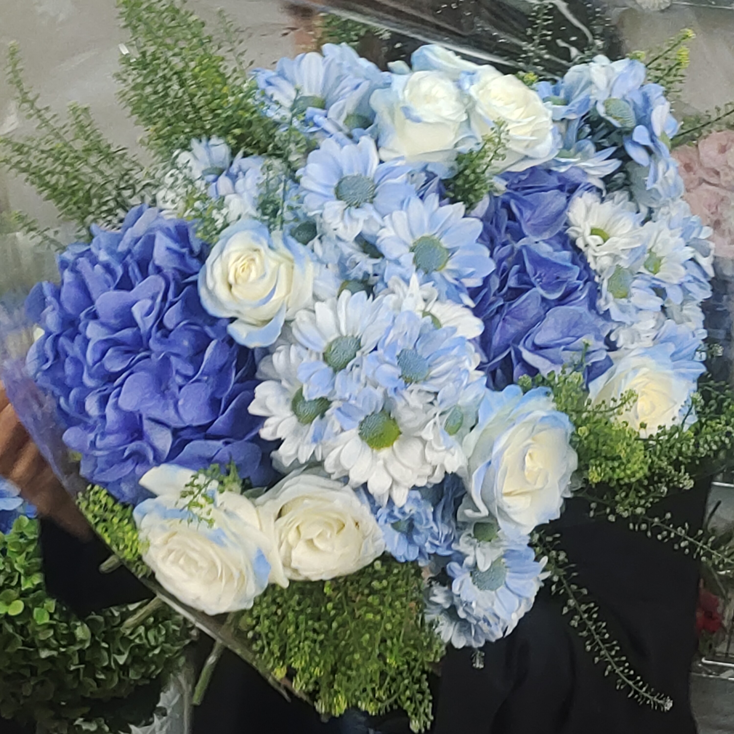 7呺花束绣球蓝2 碎冰蓝10 碎冰蓝小菊5含20%耗损❤