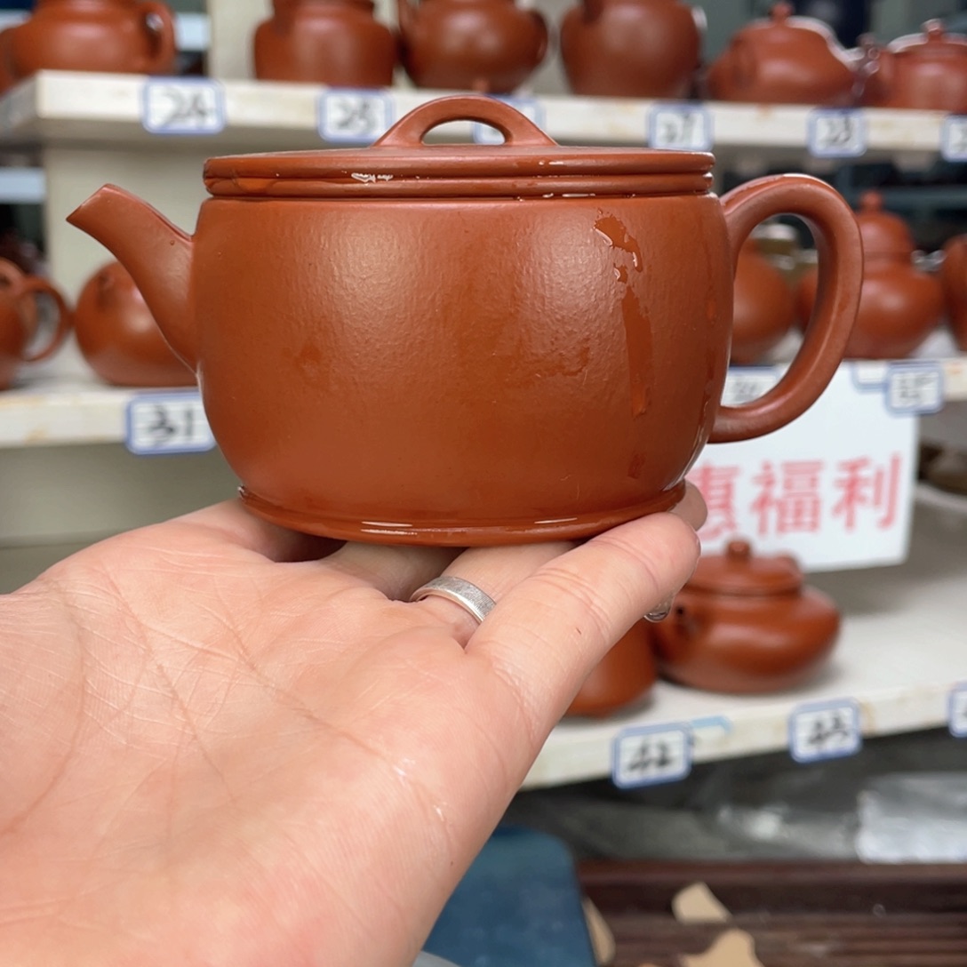 紫砂茶壶小煤窑朱泥全手工200毫升