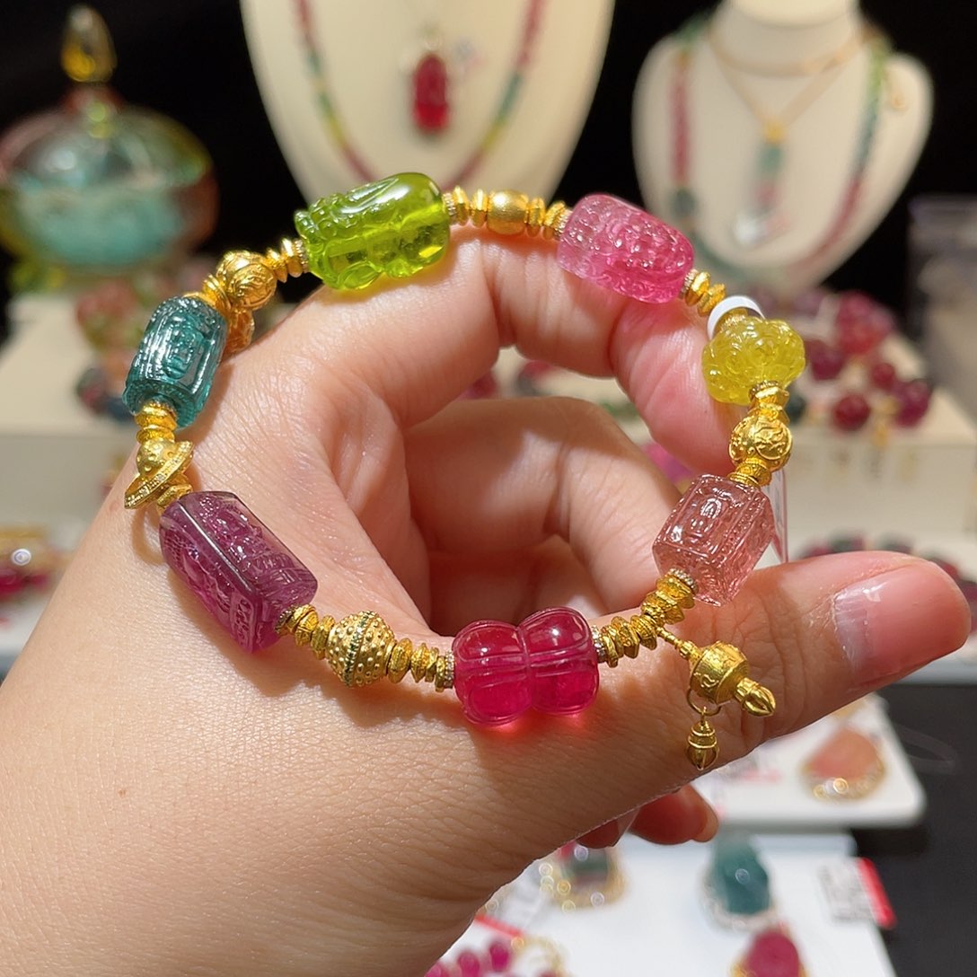 碧玺手链未镶嵌m**o碧玺手链