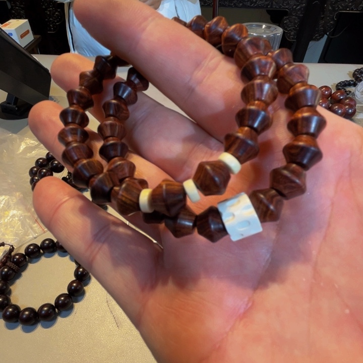 黄花梨/降香黄檀0910西亚古珠单圈