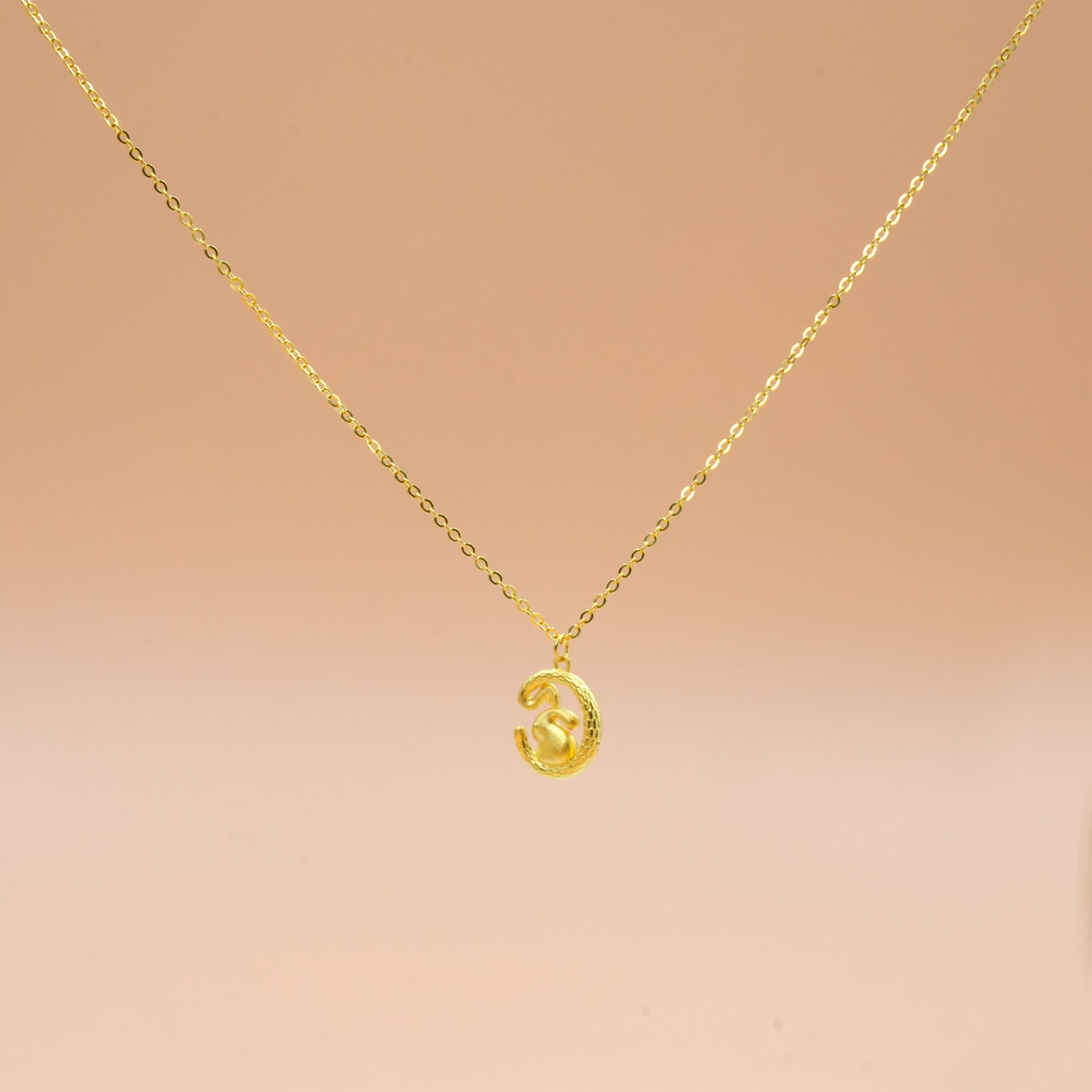 金美福足金999黄金蛇兔套链5G工艺