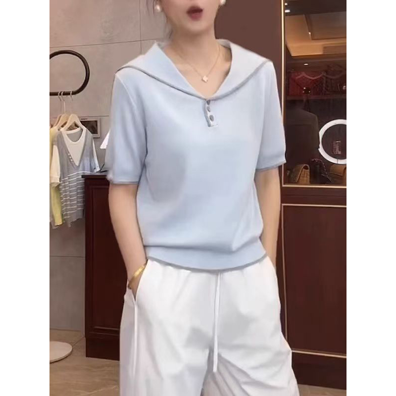 【米白色】3799超柔软新款高品质针织上衣