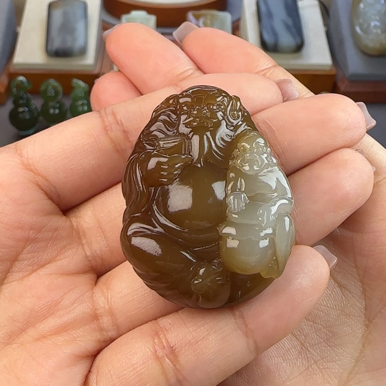 【闪购商品】和田玉未镶嵌颈饰黄*瘦