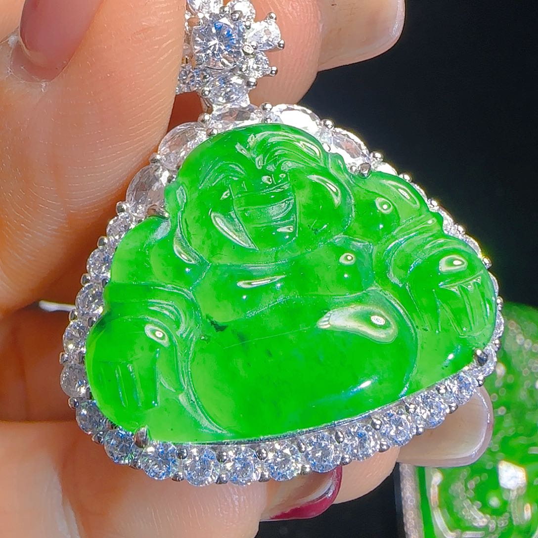 翡翠吊坠(赠链)银S925镶嵌