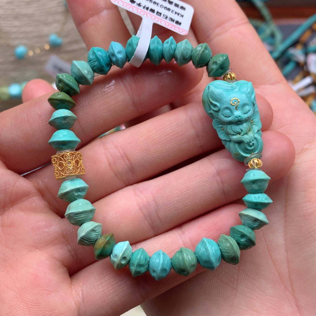 绿松石18K金镶嵌绿松石