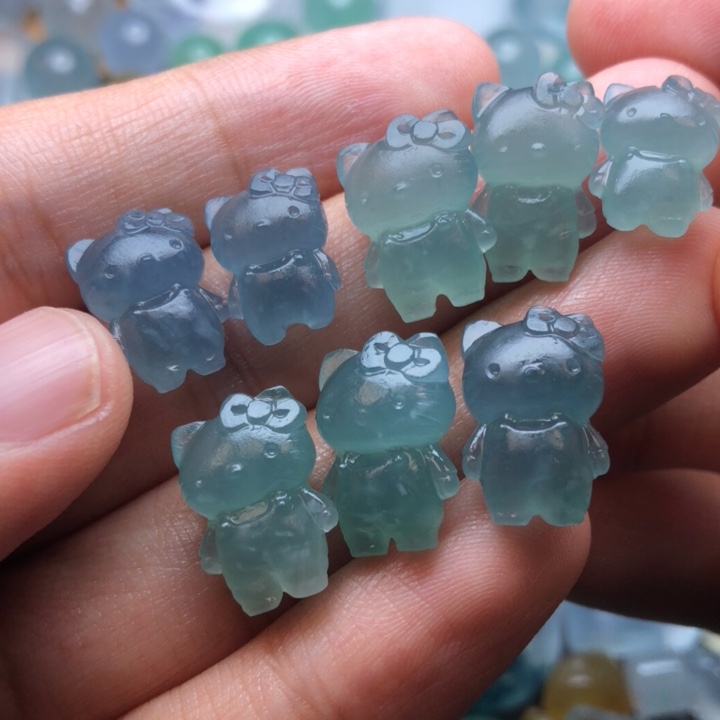 未镶嵌定制翡翠阿****财挂件