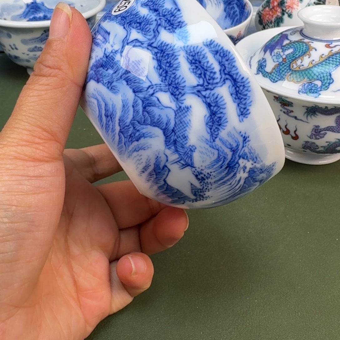 陶景德镇纯手绘茶具圆圆259