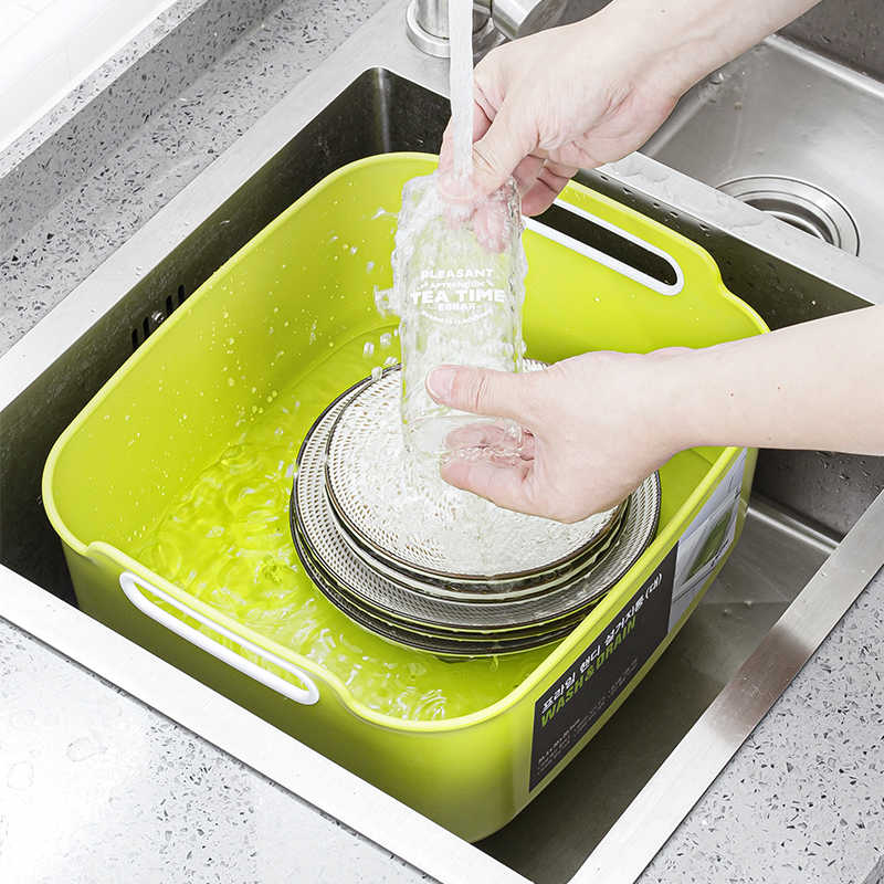 家之物语韩国进口洗菜盆沥水篮大号厨房洗碗水槽沥水架家用滤水篮