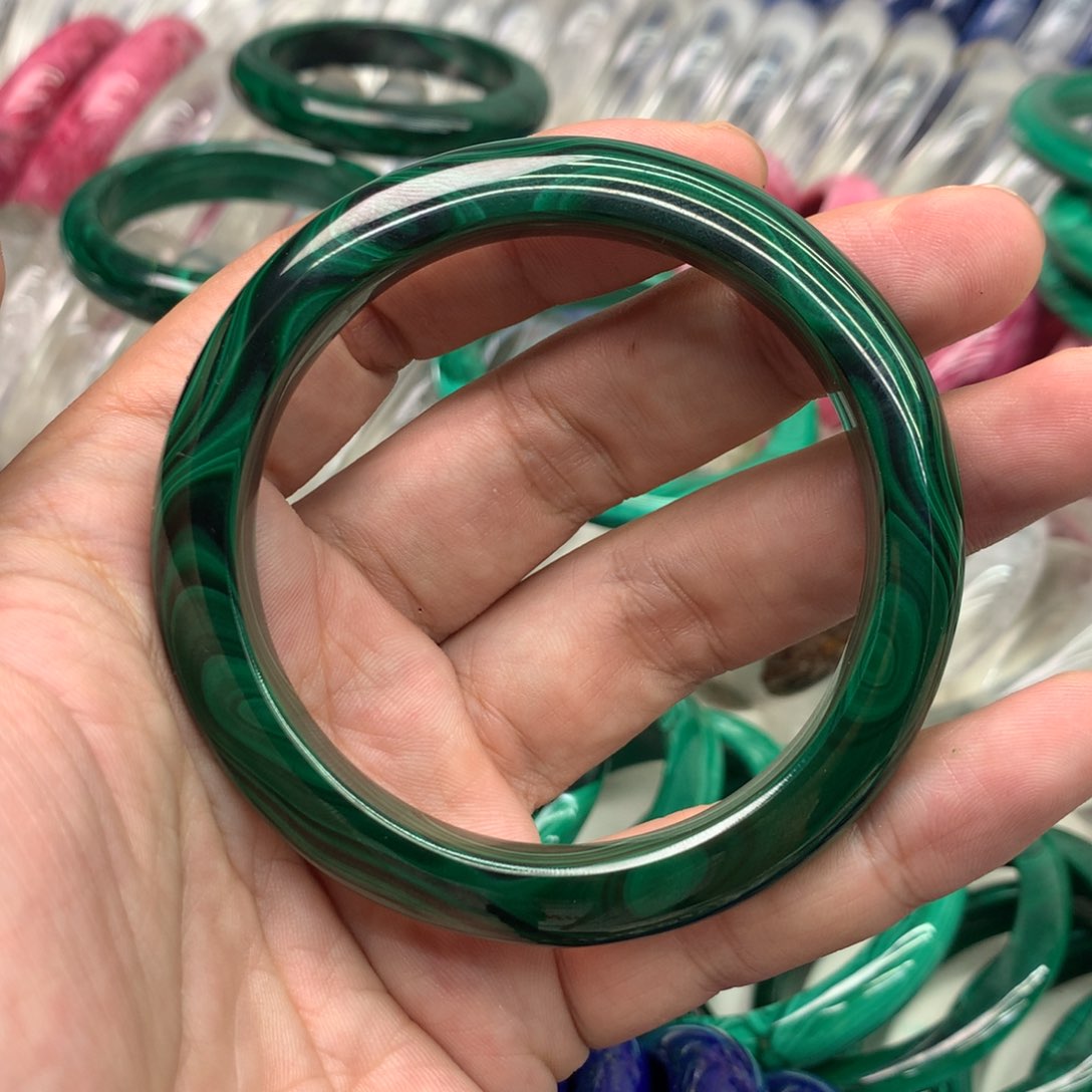 辰***龙孔雀石未镶嵌手镯手镯