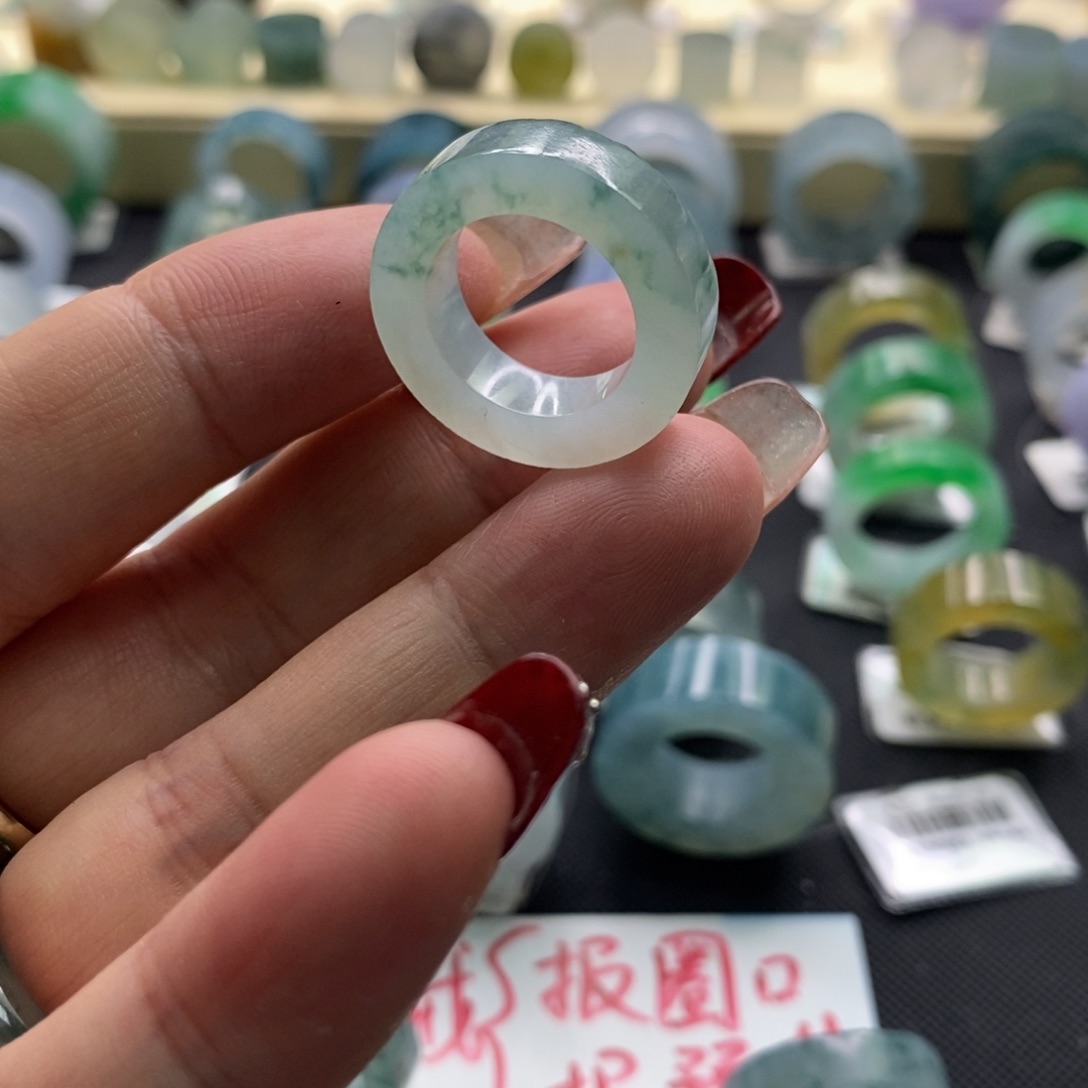 定制翡翠未镶嵌翡翠戒指9-13