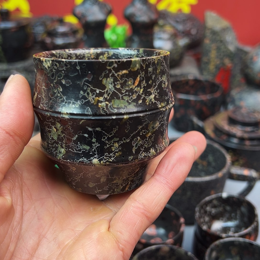 梅花玉鱼缸石茶周边微瑕不退不换