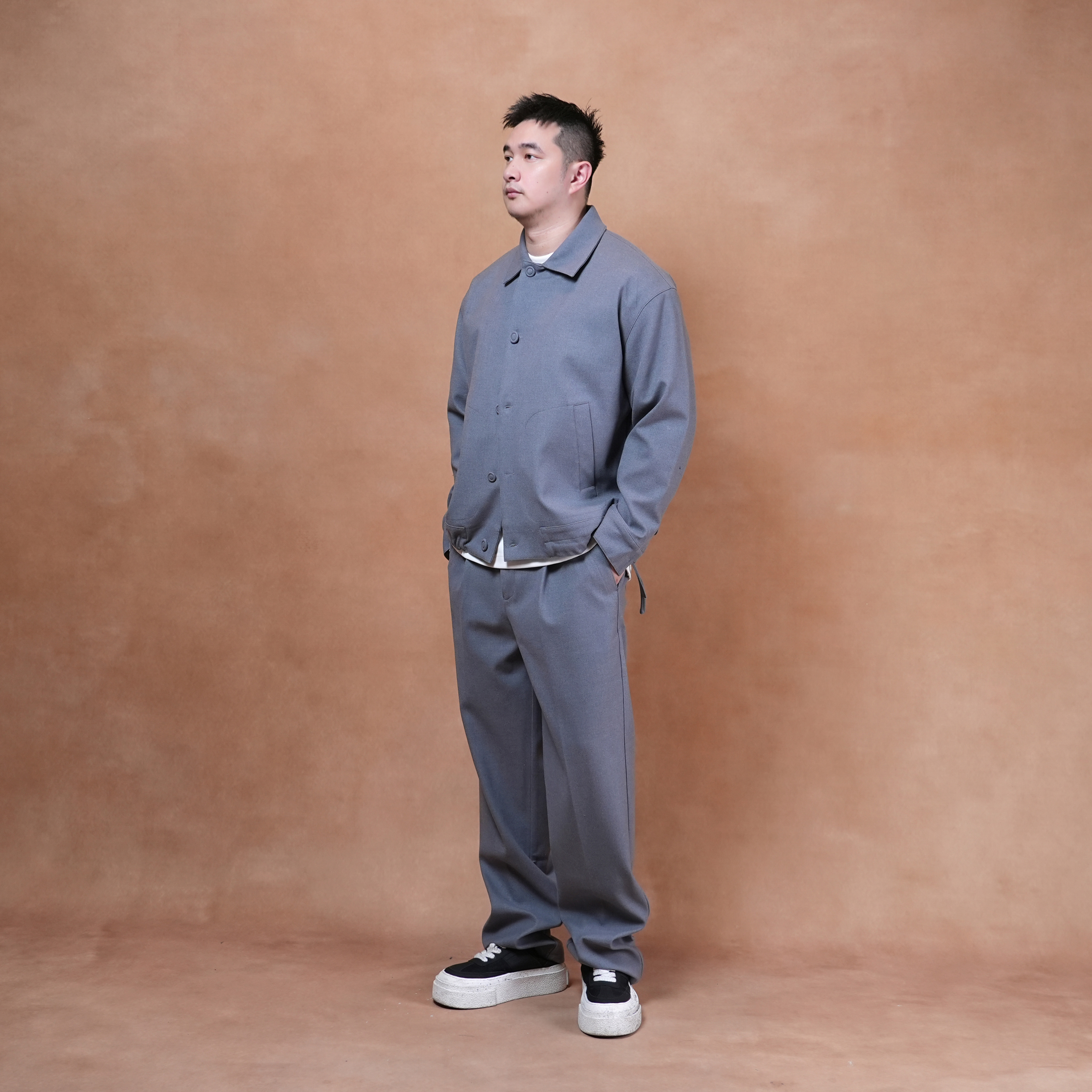 马丁叔叔秋冬新款轻奢老钱风衬衫裤子套装