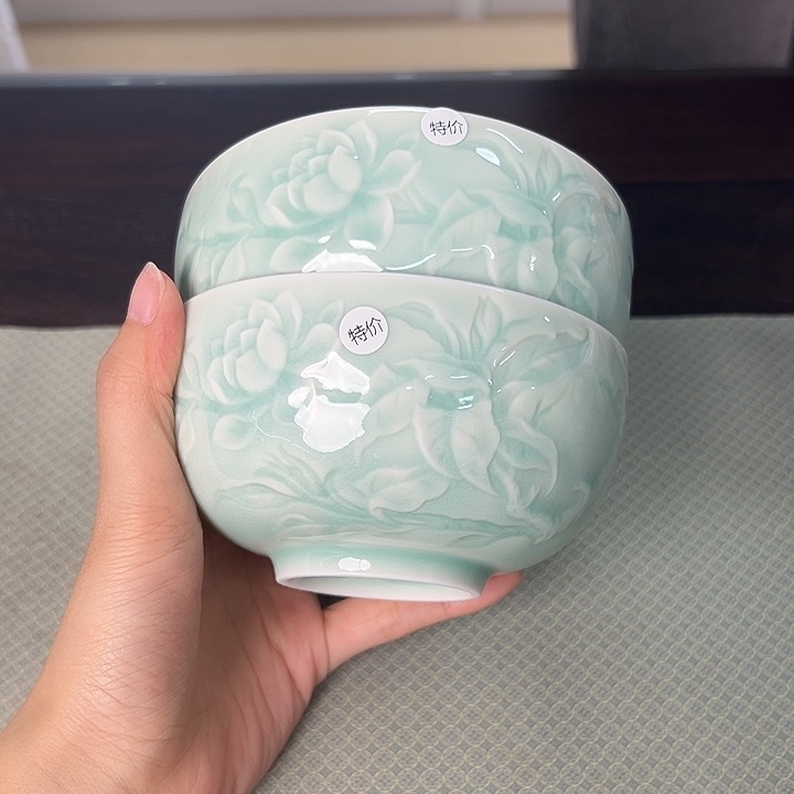 龙泉云间青瓷小米茶器