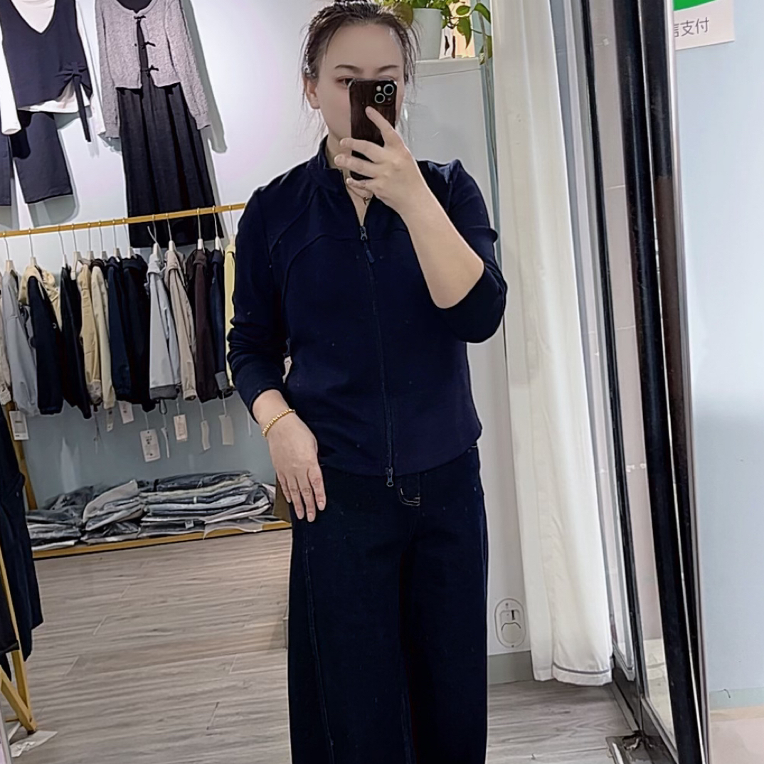 女长袖秋季拉链短外套立领休闲百搭开衫