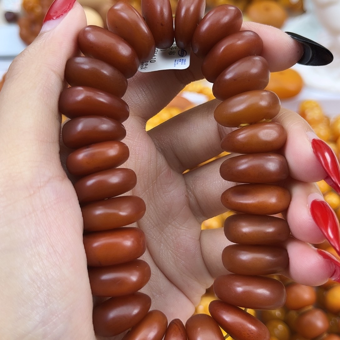 琥珀颈饰未镶嵌蜜蜡