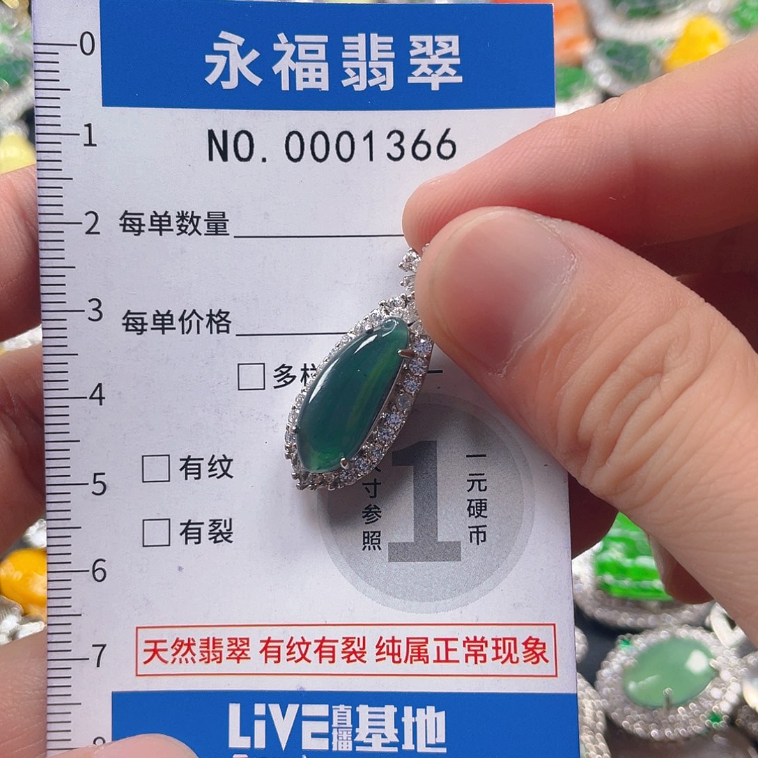 翡翠未镶嵌吊坠(不含链)