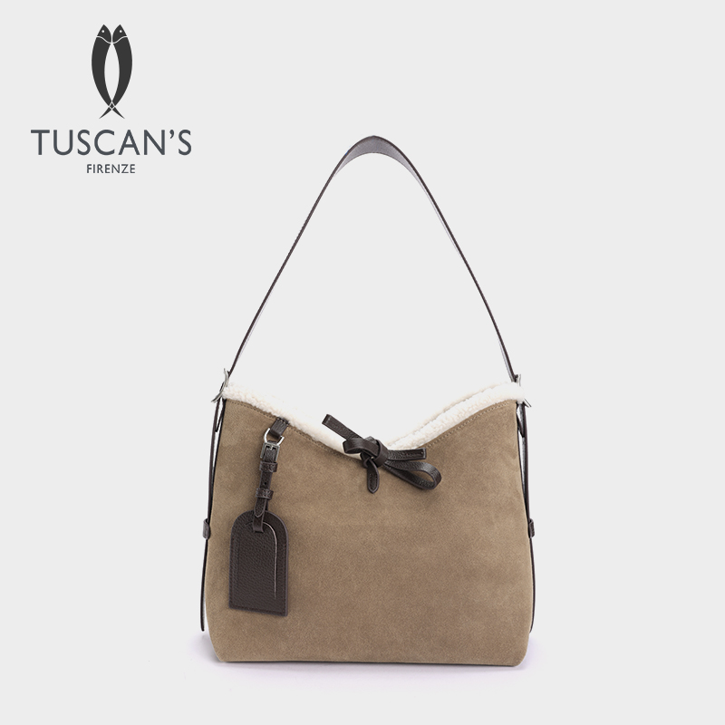 TUSCAN'S秋冬新款时尚百搭单肩包托特包肩带可调节双鱼女包