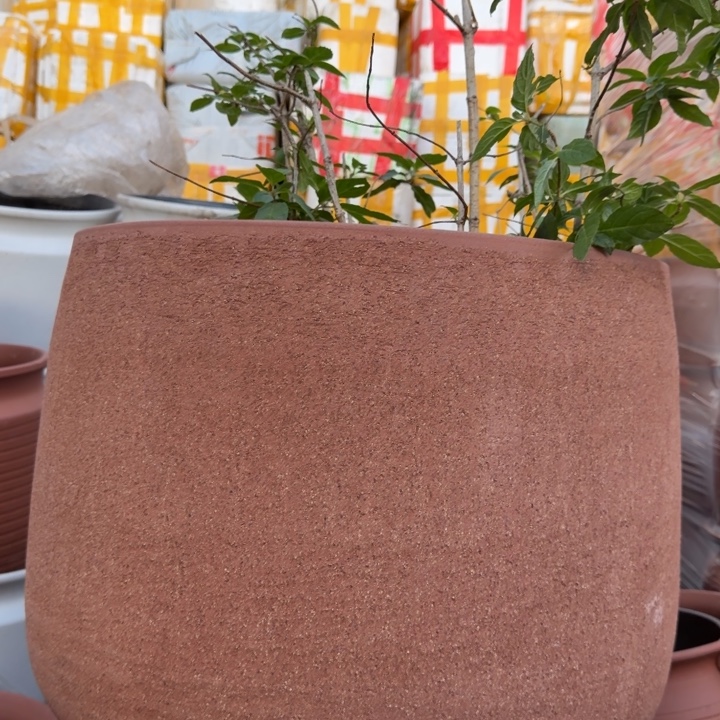 花盆紫砂口55高47宜兴粗陶粗糙正常