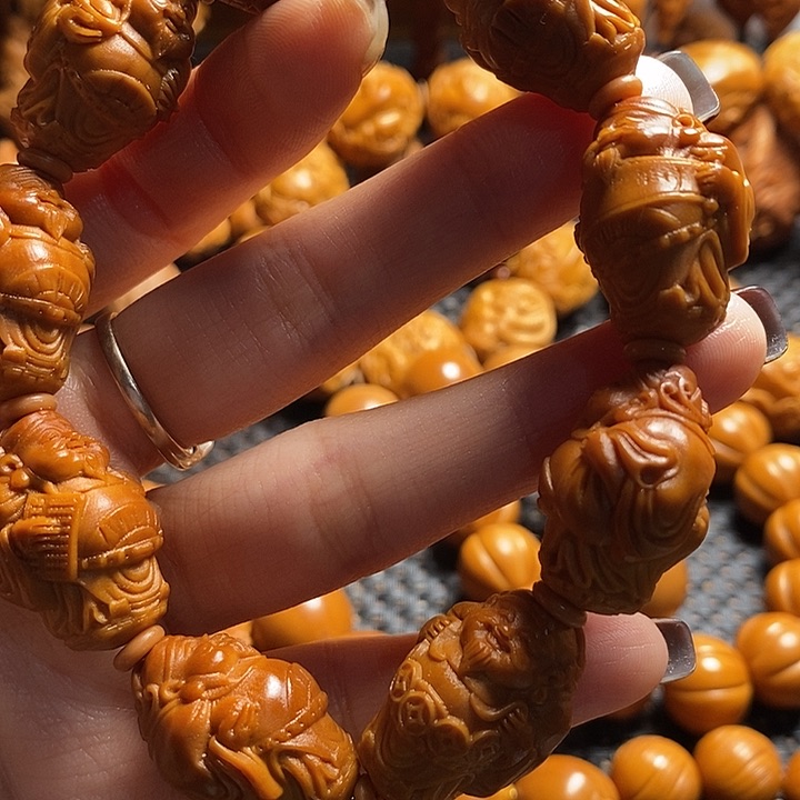 吊坠橄榄核站立财神