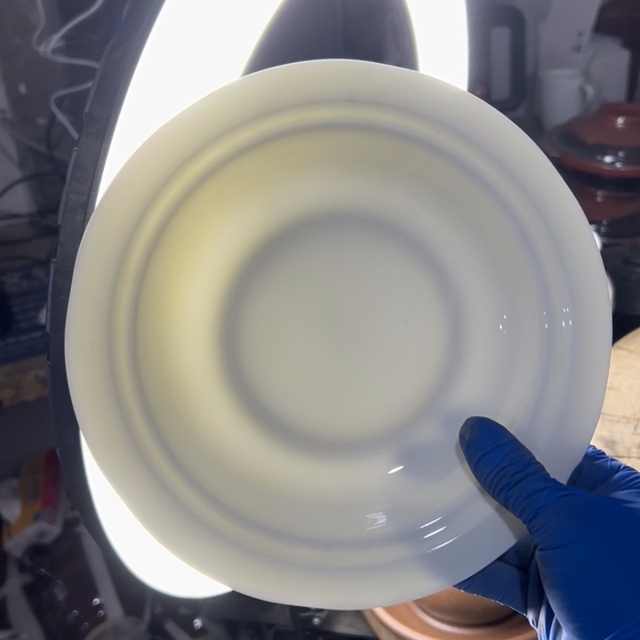 库存尾货骨瓷深盘一对口径20