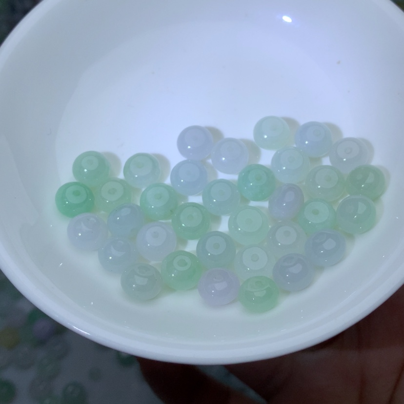 【闪购商品】翡翠手链未镶嵌卡5乘8冰鼓珠5颗