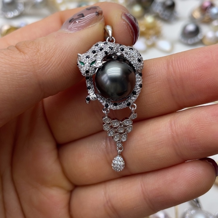 海水珍珠吊坠(不含链)银S925镶嵌