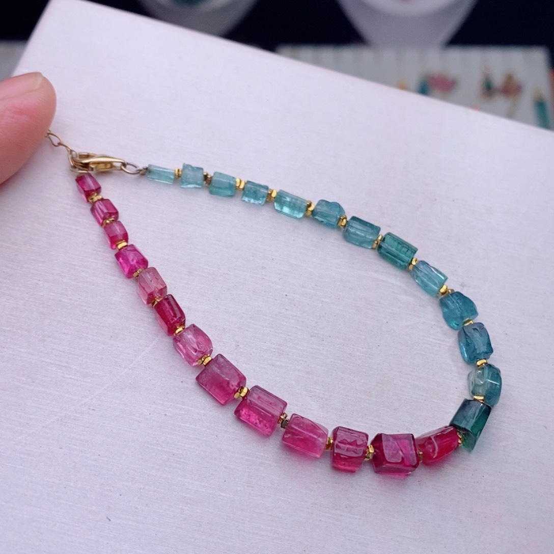 未镶嵌手链碧玺手链d