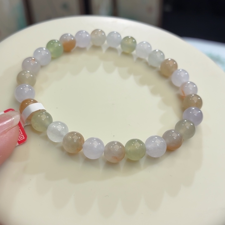 翡翠未镶嵌手链冰胶春夏秋冬卡7.1