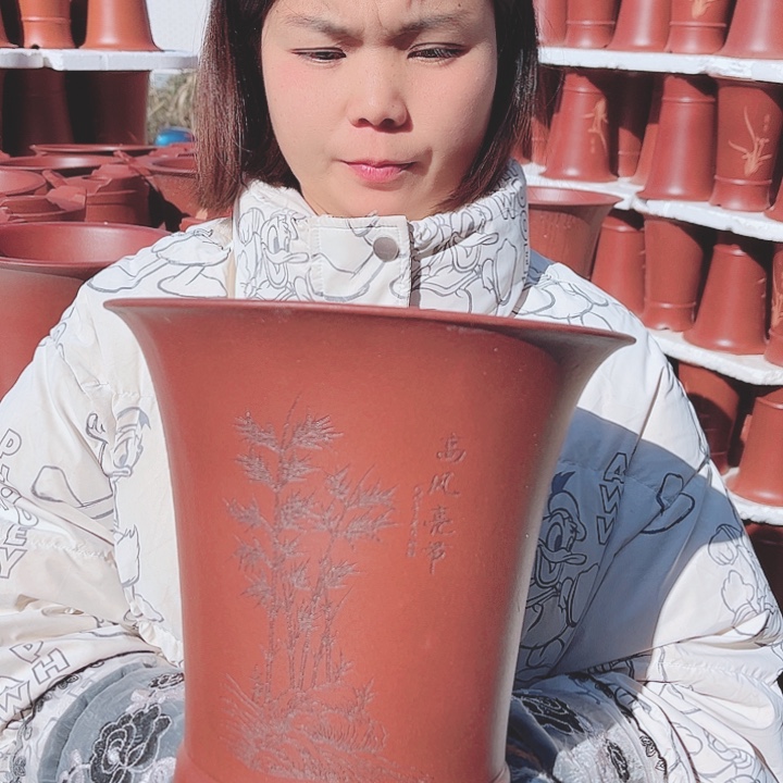 花盆紫砂宜兴紫砂精品花盆 