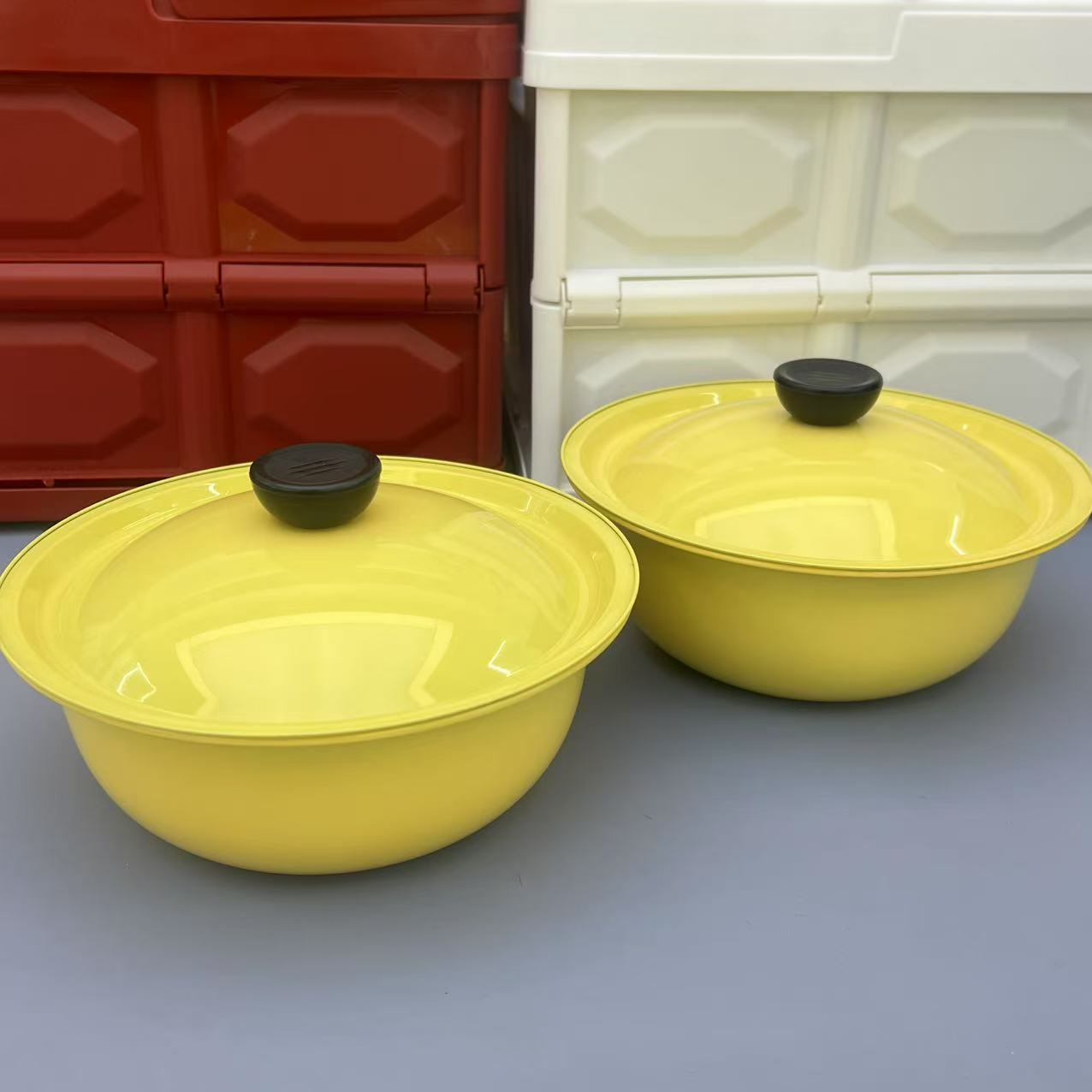 18厘米搪瓷锅带盖2个高档家用款居家必备神器【汤姆粉丝专属】