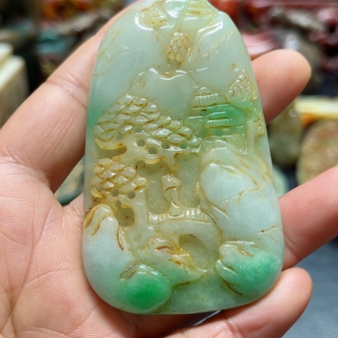 吊坠白玉菩提把件